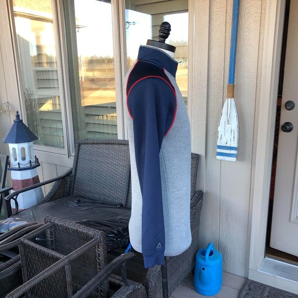 ANTIGUA Men's Gray Heather & Navy 'Ole Miss' Quarter Zip Pull Over - Sz MED - Picture 5 of 11